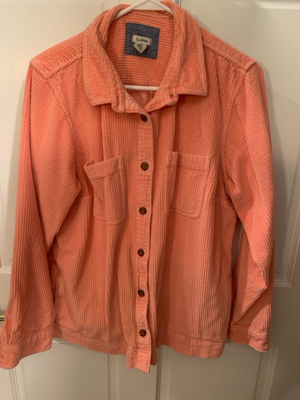 L.L. Bean Pink Corduroy Shirt Jacket Women’s Large